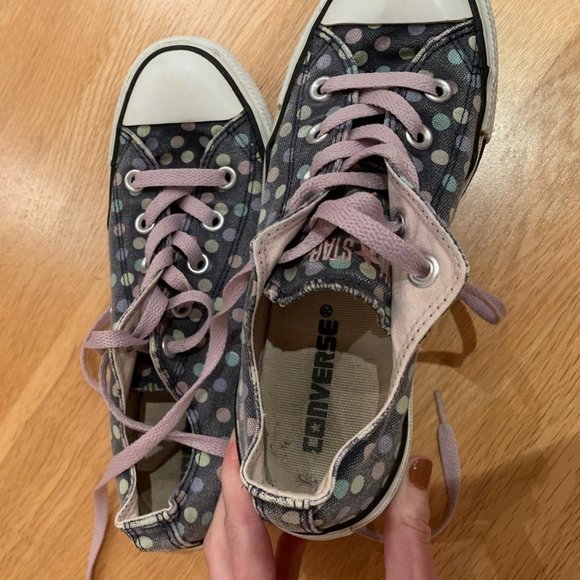 Vintage All Star Multicolour Polka Dots Low Top Converse - Picture 9 of 10